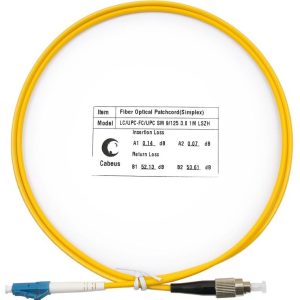Шнур оптический FOP(s)-9-LC-FC-1m simplex LC-FC 9/125 sm 1м LSZH Cabeus 7373c