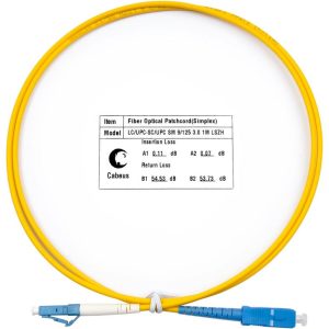 Шнур оптический FOP(s)-9-LC-SC-1m simplex LC-SC 9/125 sm 1м LSZH Cabeus 7377c