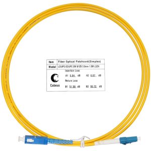 Шнур оптический FOP(s)-9-LC-SC-1.5m simplex LC-SC 9/125 sm 1.5м LSZH Cabeus 7520c