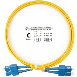 Шнур оптический FOP(d)-9-SC-SC-1.5m duplex SC-SC 9/125 sm 1.5м LSZH Cabeus 7539c