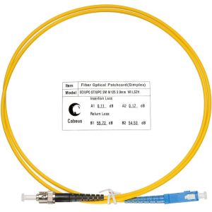 Шнур оптический FOP(s)-9-SC-ST-1m simplex SC-ST 9/125 sm 1м LSZH Cabeus 7547c