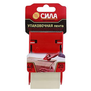 Клейкая лента Сила упаковочная, 48мм*20м*50мкм, прозрачная