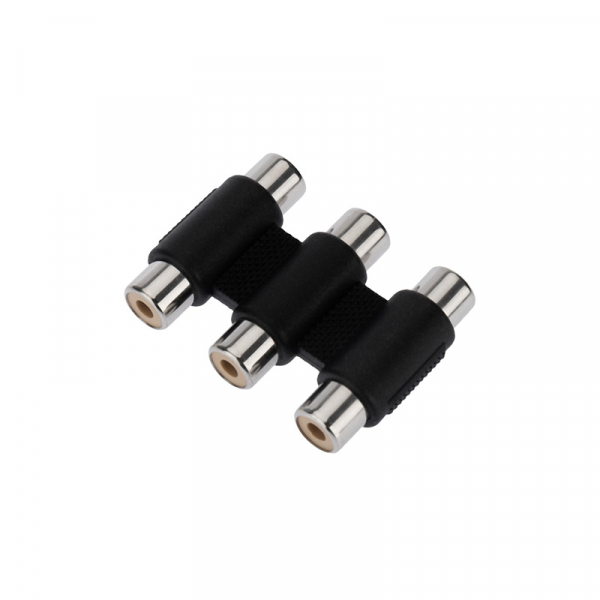 Переходник 3 гнезда RCA - 3 гнезда RCA тринокль Rexant 14-0434