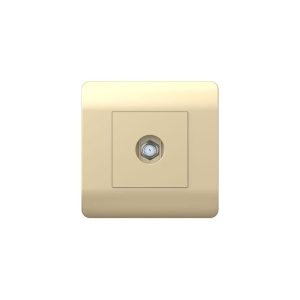 Розетка телевизионная одиночная SAT NEW3-E коннектор шампань CHINT 431412