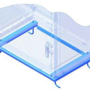 Крепление шкафа к полу, ШхГ 910х460мм