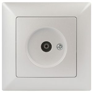 Розетка телевизионная одиночная TV СП Solo 4-301-06 IP20 перламутр Intro Б0053992