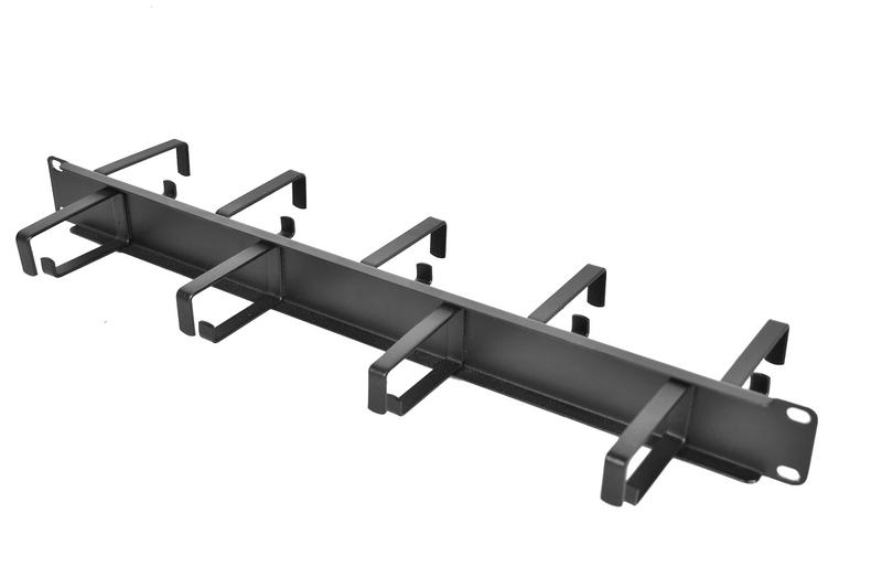 Органайзер кабельный горизонтальный ГКО-1-9-9005 1U Ш=19дюйм Г=154.2мм двухсторон. кольца ЦМО 1793568