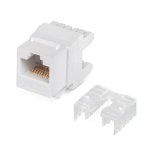 Вставка Keystone Jack RJ45 (8P8C) 180град. кат.6A Dual IDC (110&Krone type) бел. Cabeus 7654c